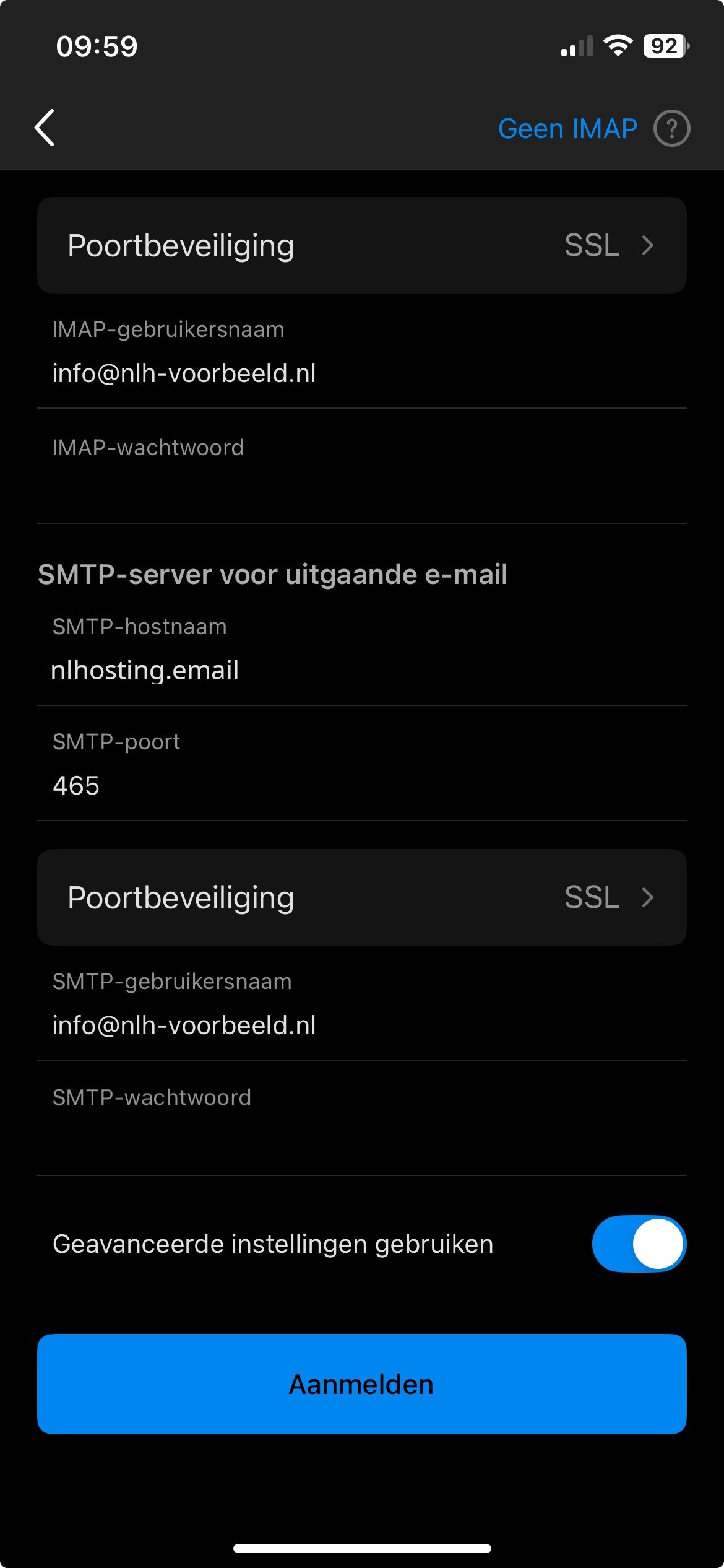 Stap 4: Uitgaande e-mail