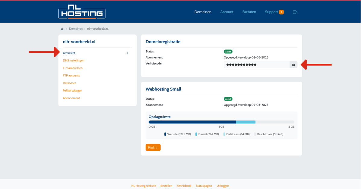 Stap 4: Verhuiscode opvragen
