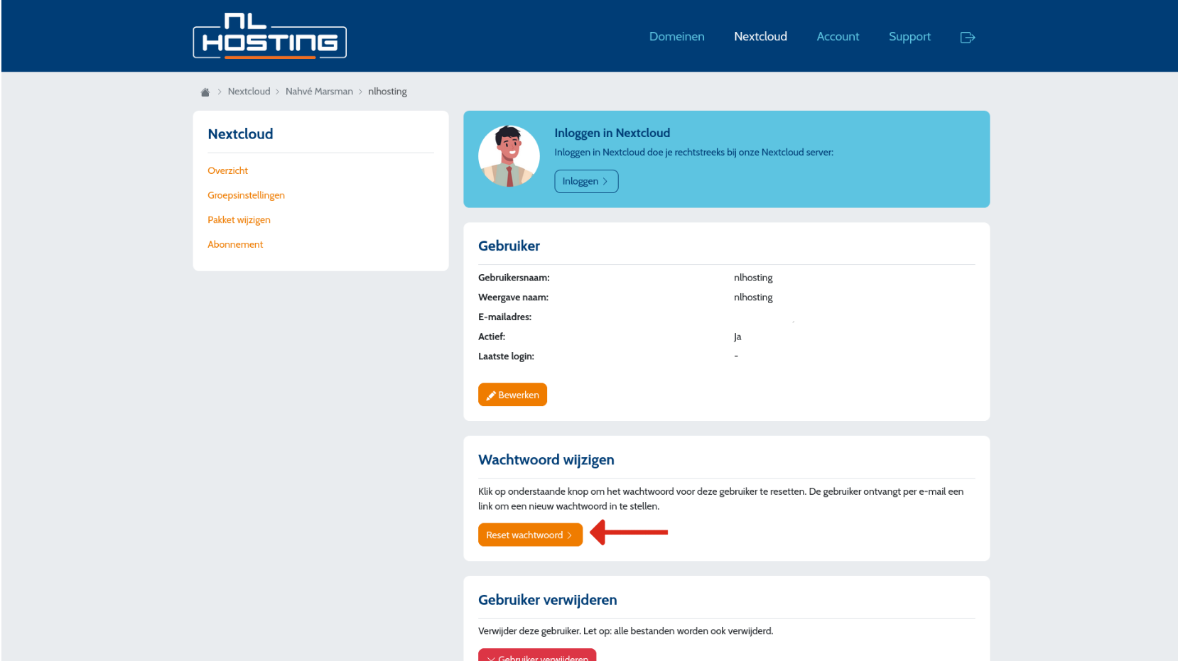 Stap 3: Wachtwoord herstellen