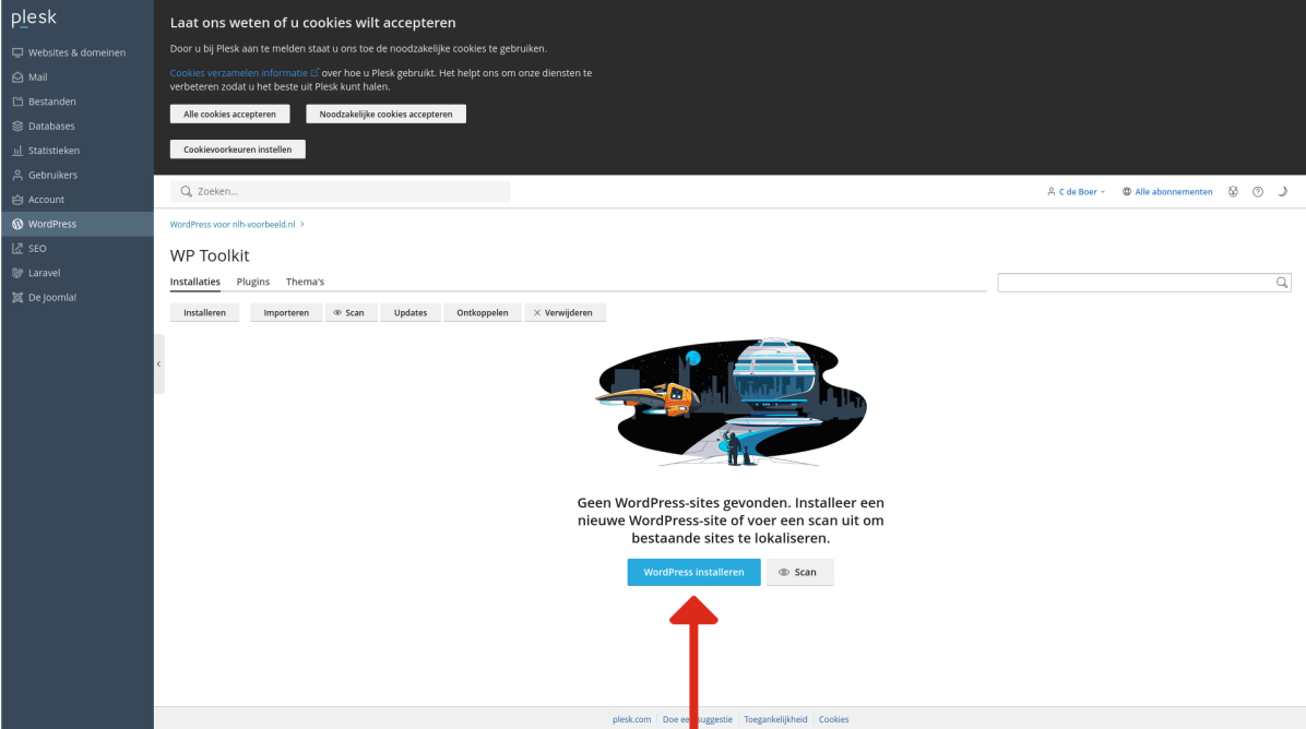 Stap 2: Wordpress installatie 